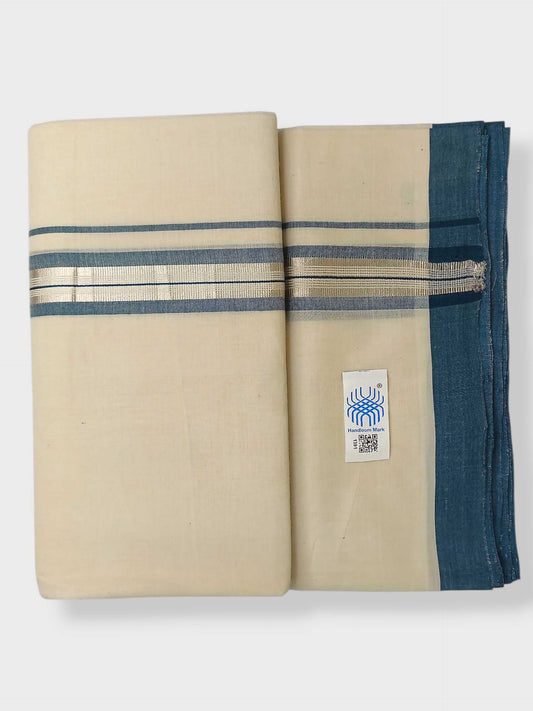 Kerala Balaramapuram Pure Cotton Handloom Mundu/Dhoti