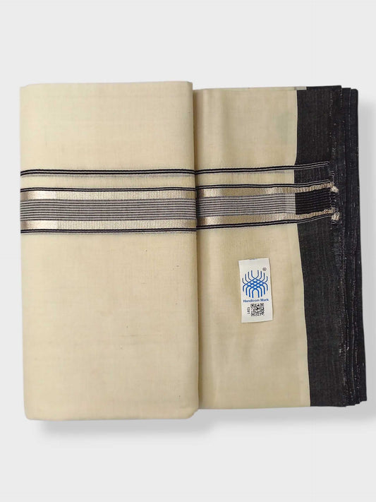 Kerala Balaramapuram Pure Cotton Handloom Mundu/Dhoti