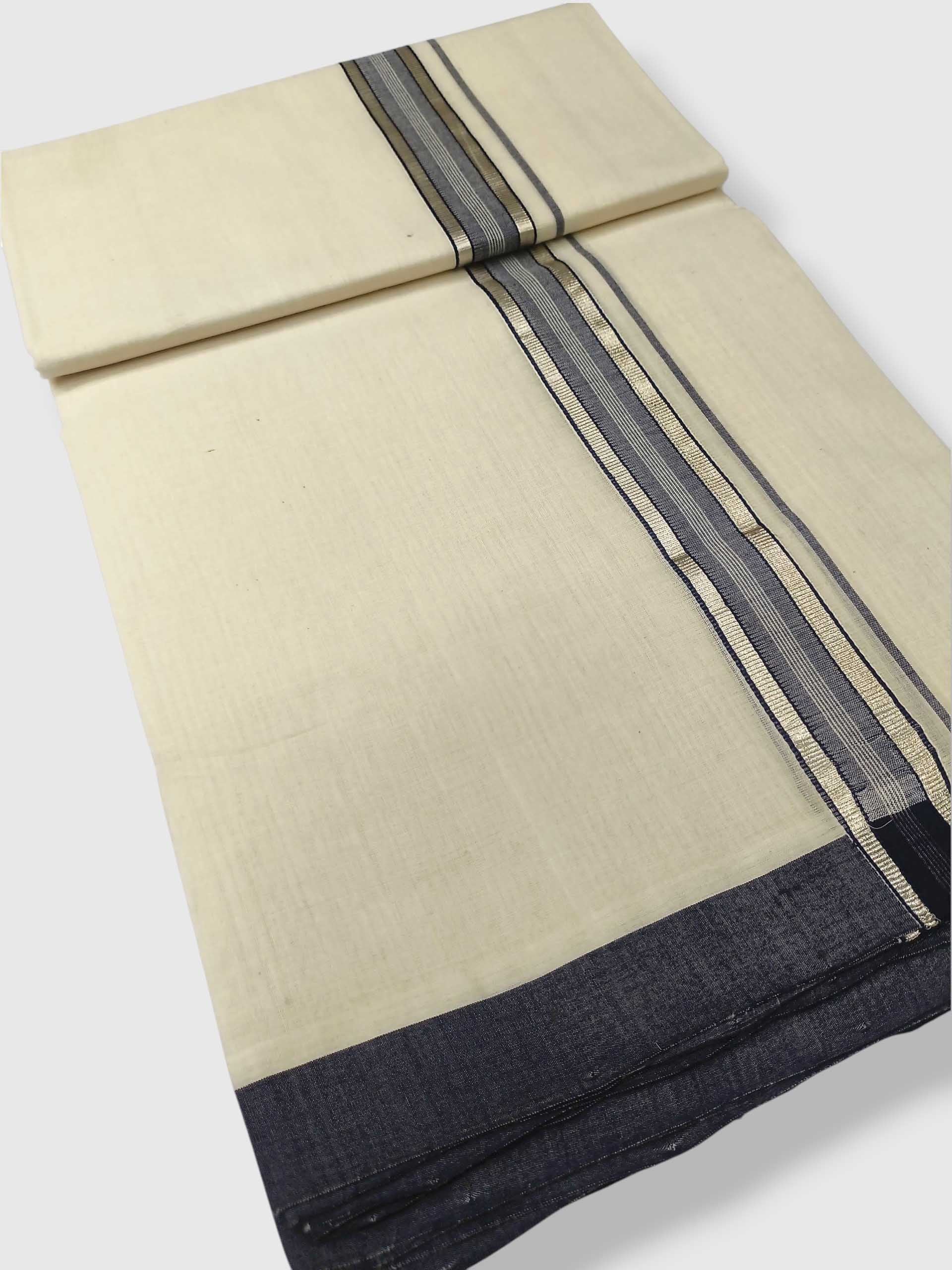 Kerala Balaramapuram Pure Cotton Handloom Mundu/Dhoti