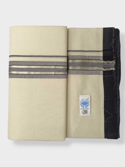 Kerala Balaramapuram Pure Cotton Handloom Mundu/Dhoti