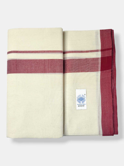 Kerala Balaramapuram Pure Cotton Handloom Mundu/Dhoti