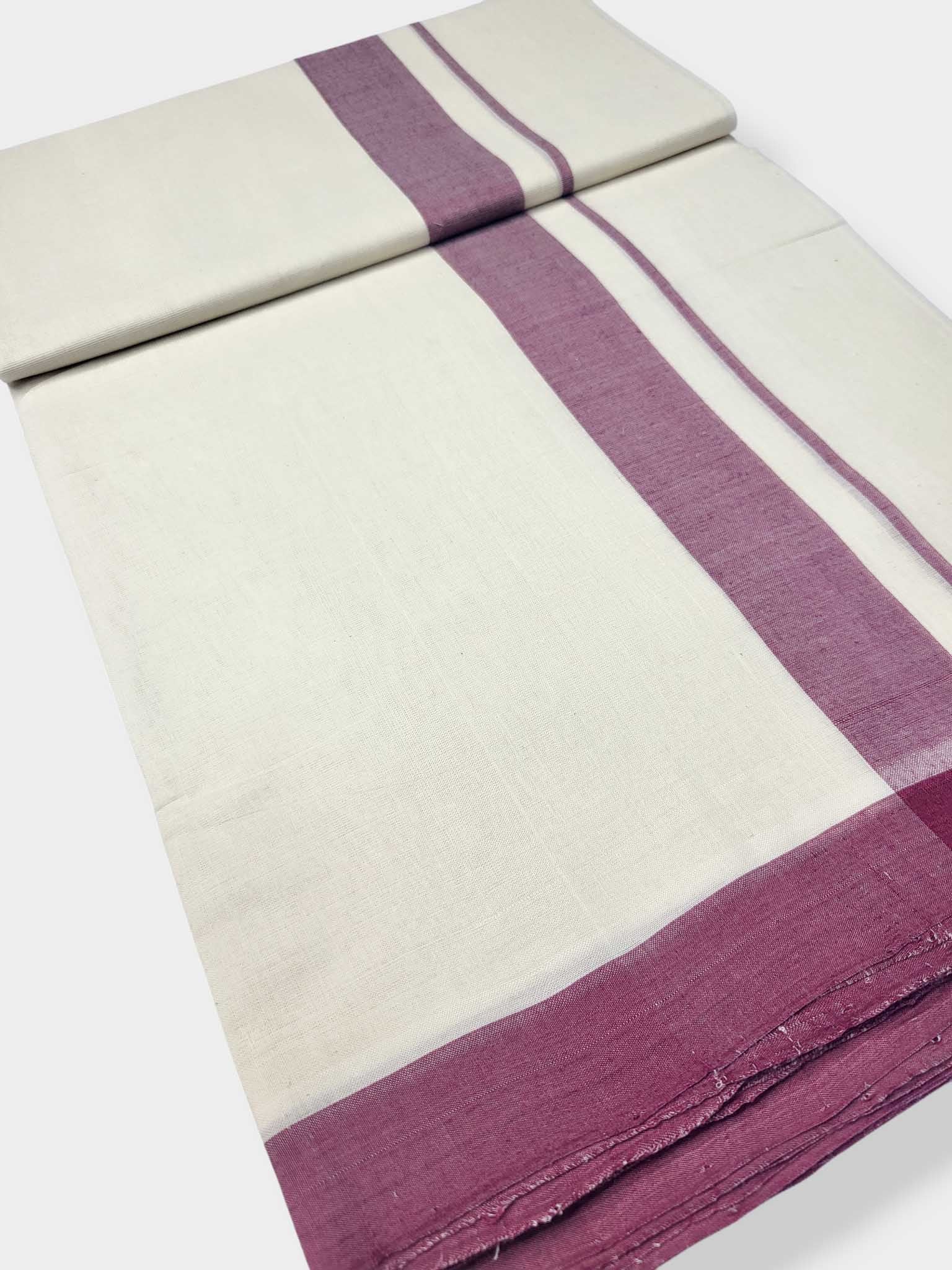 Kerala Balaramapuram Pure Cotton Handloom Mundu/Dhoti