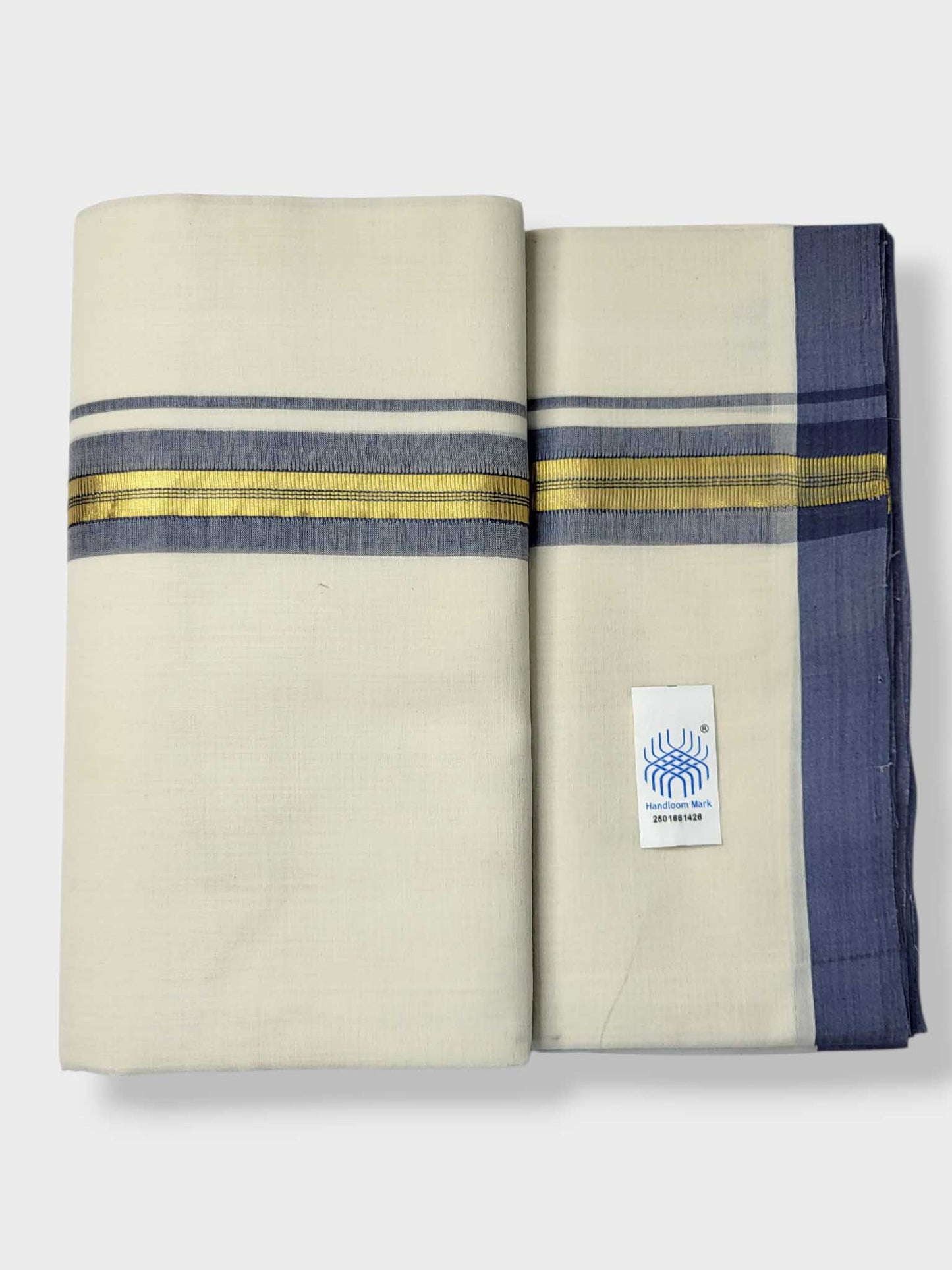 Kerala Balaramapuram Pure Cotton Handloom Mundu/Dhoti