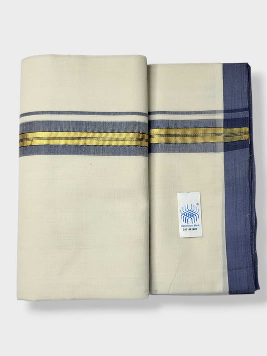 Kerala Balaramapuram Pure Cotton Handloom Mundu/Dhoti
