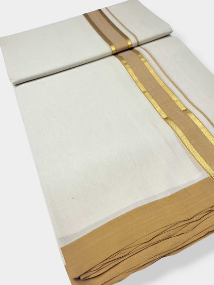 Kerala Balaramapuram Pure Cotton Handloom Mundu/Dhoti