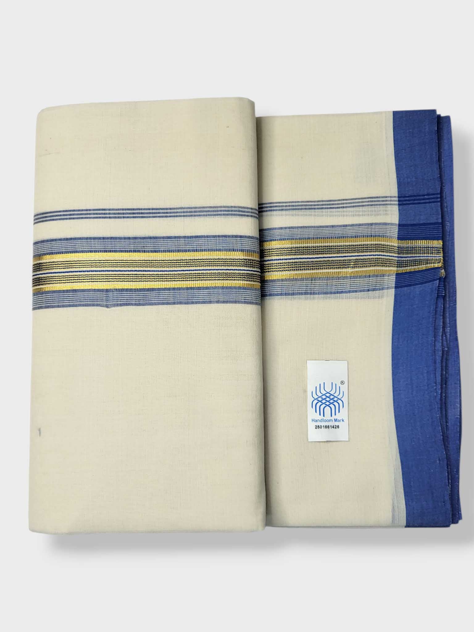 Kerala Balaramapuram Pure Cotton Handloom Mundu/Dhoti