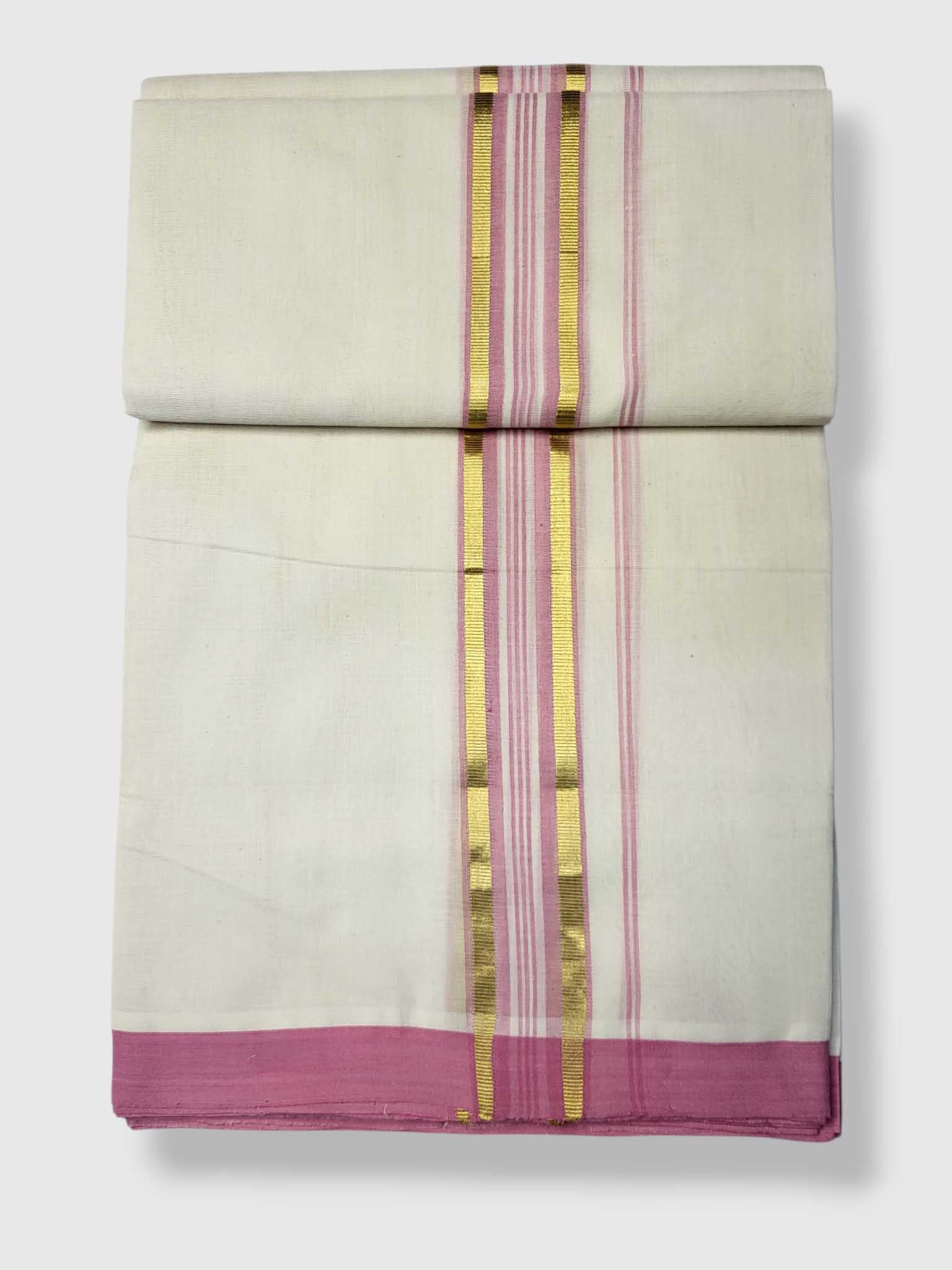 Kerala Balaramapuram Pure Cotton Handloom Mundu/Dhoti
