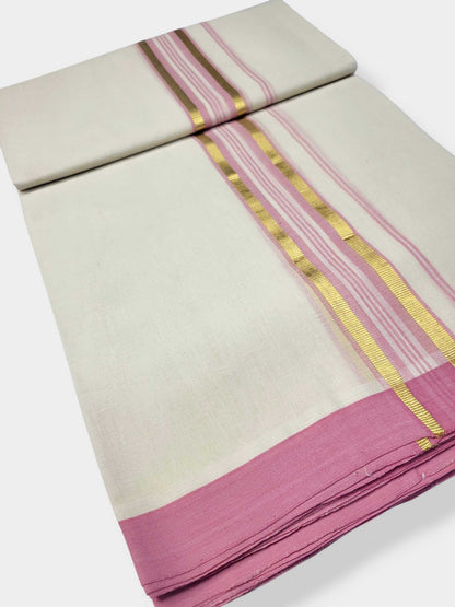 Kerala Balaramapuram Pure Cotton Handloom Mundu/Dhoti