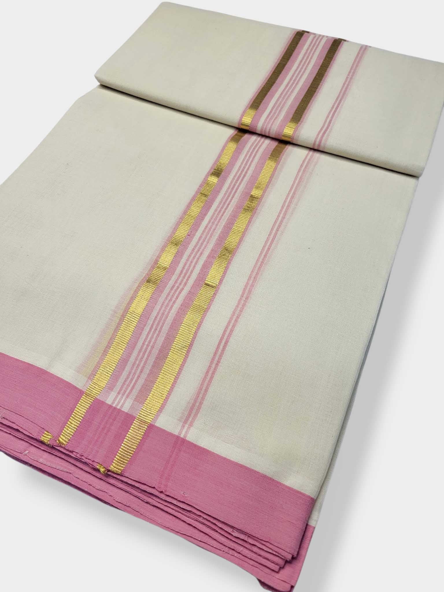 Kerala Balaramapuram Pure Cotton Handloom Mundu/Dhoti