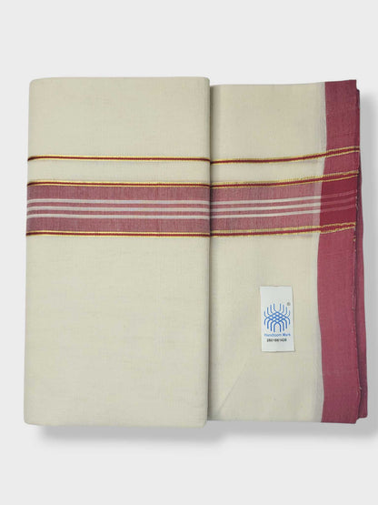 Kerala Balaramapuram Pure Cotton Handloom Mundu/Dhoti