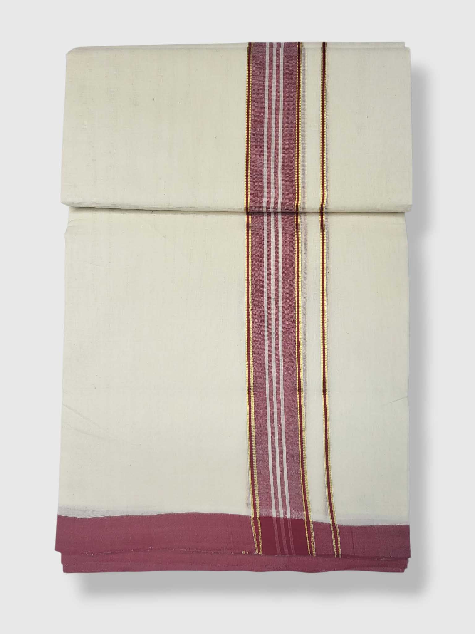 Kerala Balaramapuram Pure Cotton Handloom Mundu/Dhoti