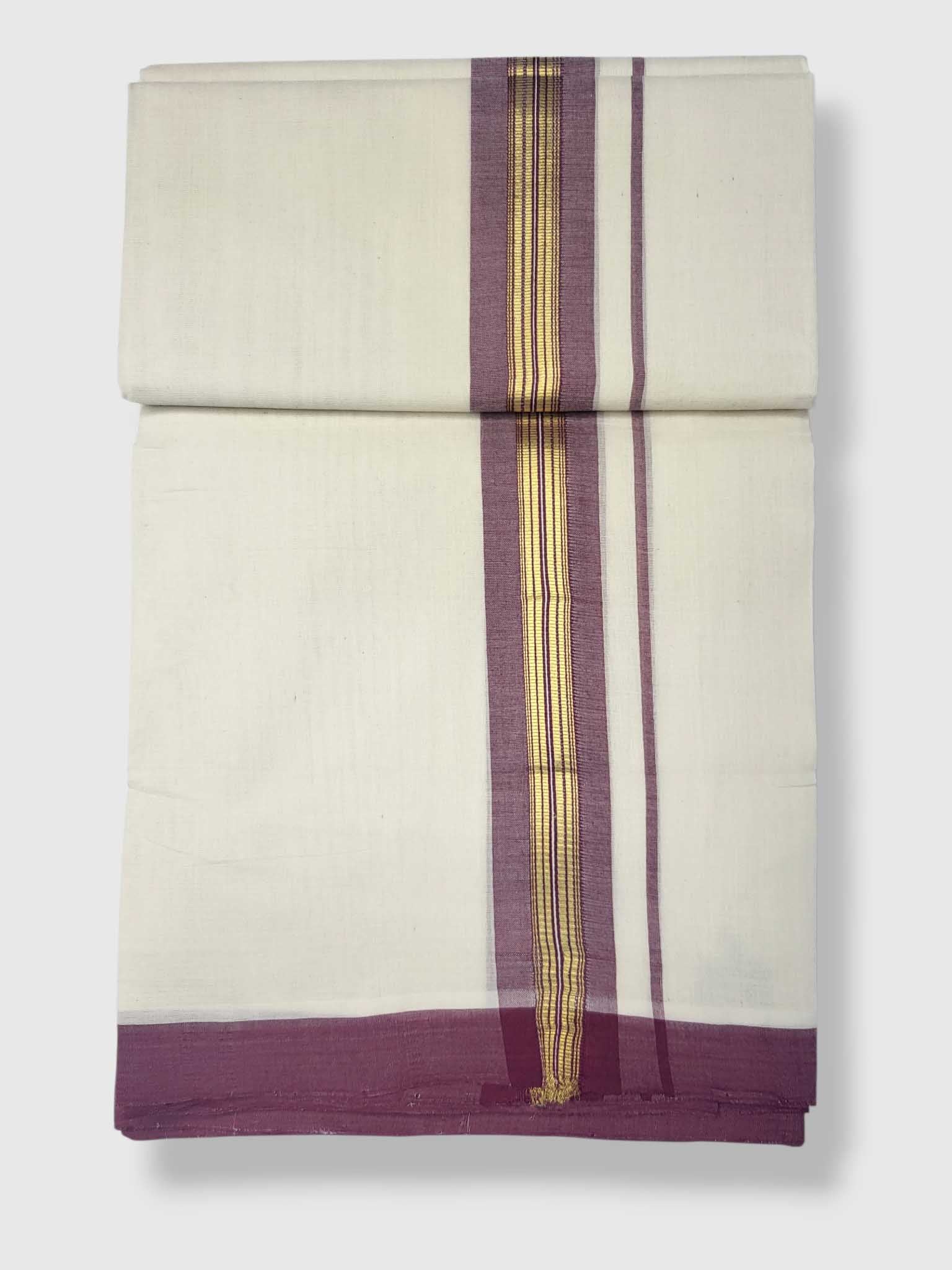Kerala Balaramapuram Pure Cotton Handloom Mundu/Dhoti