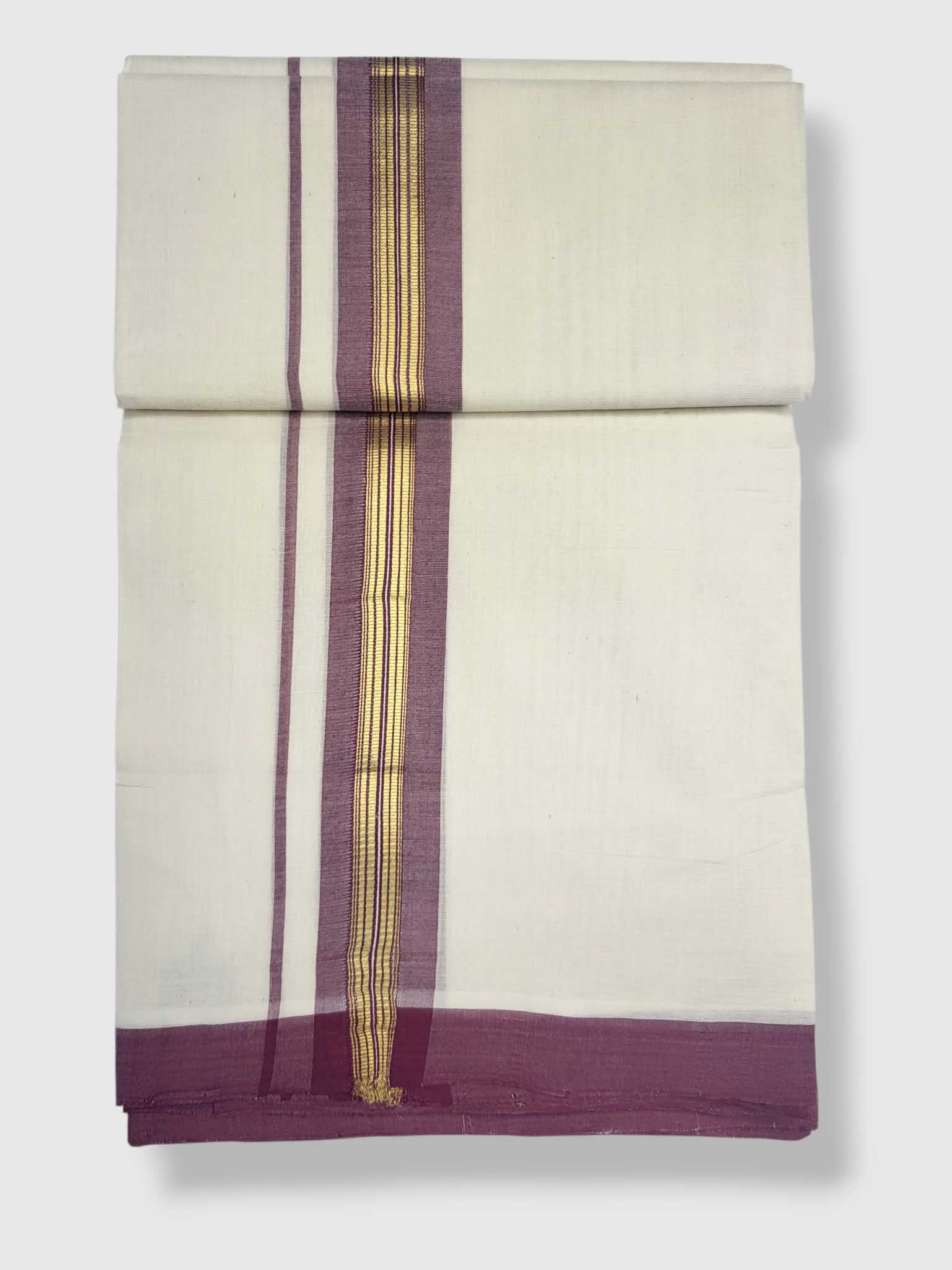 Kerala Balaramapuram Pure Cotton Handloom Mundu/Dhoti