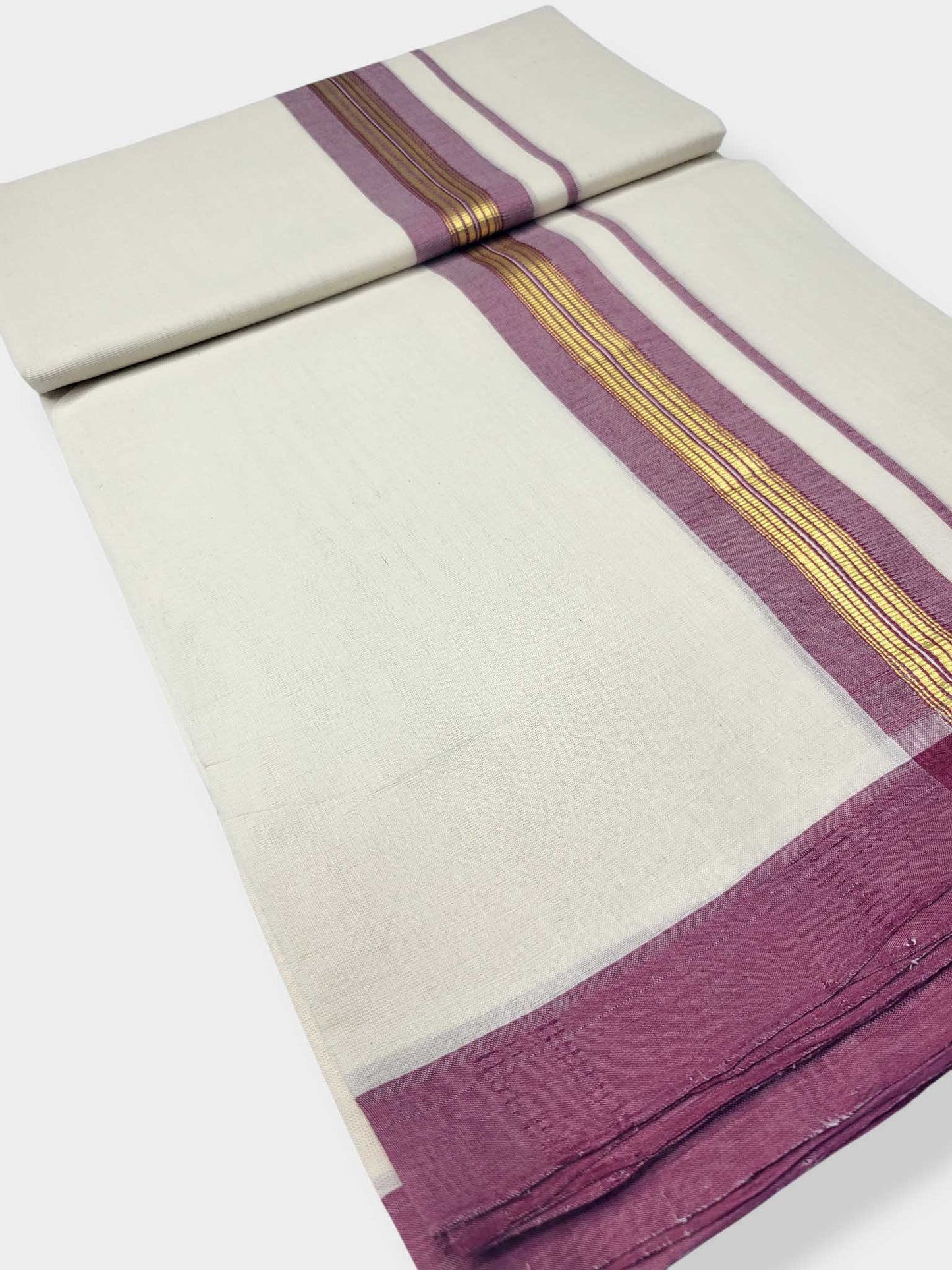 Kerala Balaramapuram Pure Cotton Handloom Mundu/Dhoti