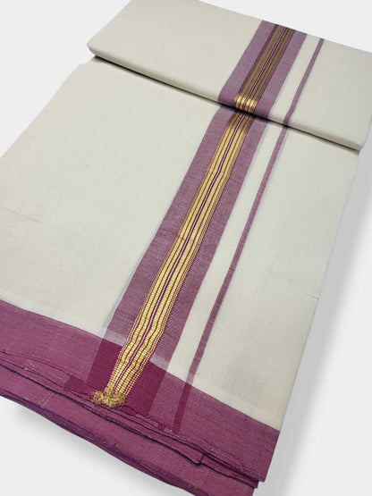 Kerala Balaramapuram Pure Cotton Handloom Mundu/Dhoti