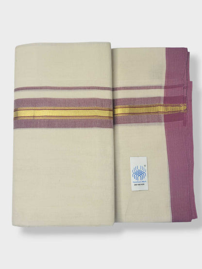 Kerala Balaramapuram Pure Cotton Handloom Mundu/Dhoti