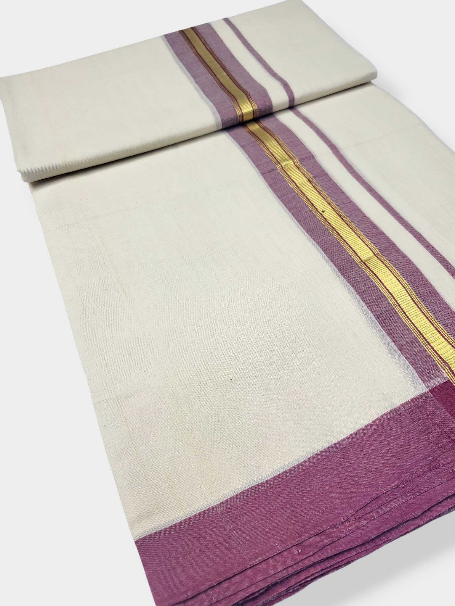 Kerala Balaramapuram Pure Cotton Handloom Mundu/Dhoti