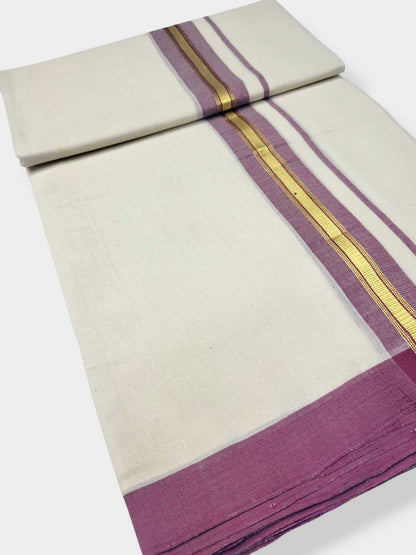 Kerala Balaramapuram Pure Cotton Handloom Mundu/Dhoti