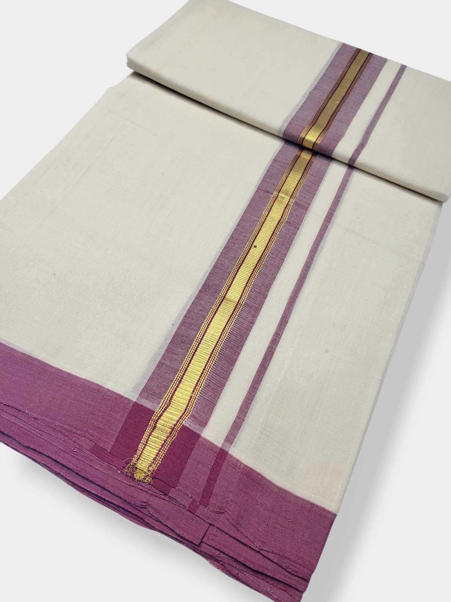 Kerala Balaramapuram Pure Cotton Handloom Mundu/Dhoti