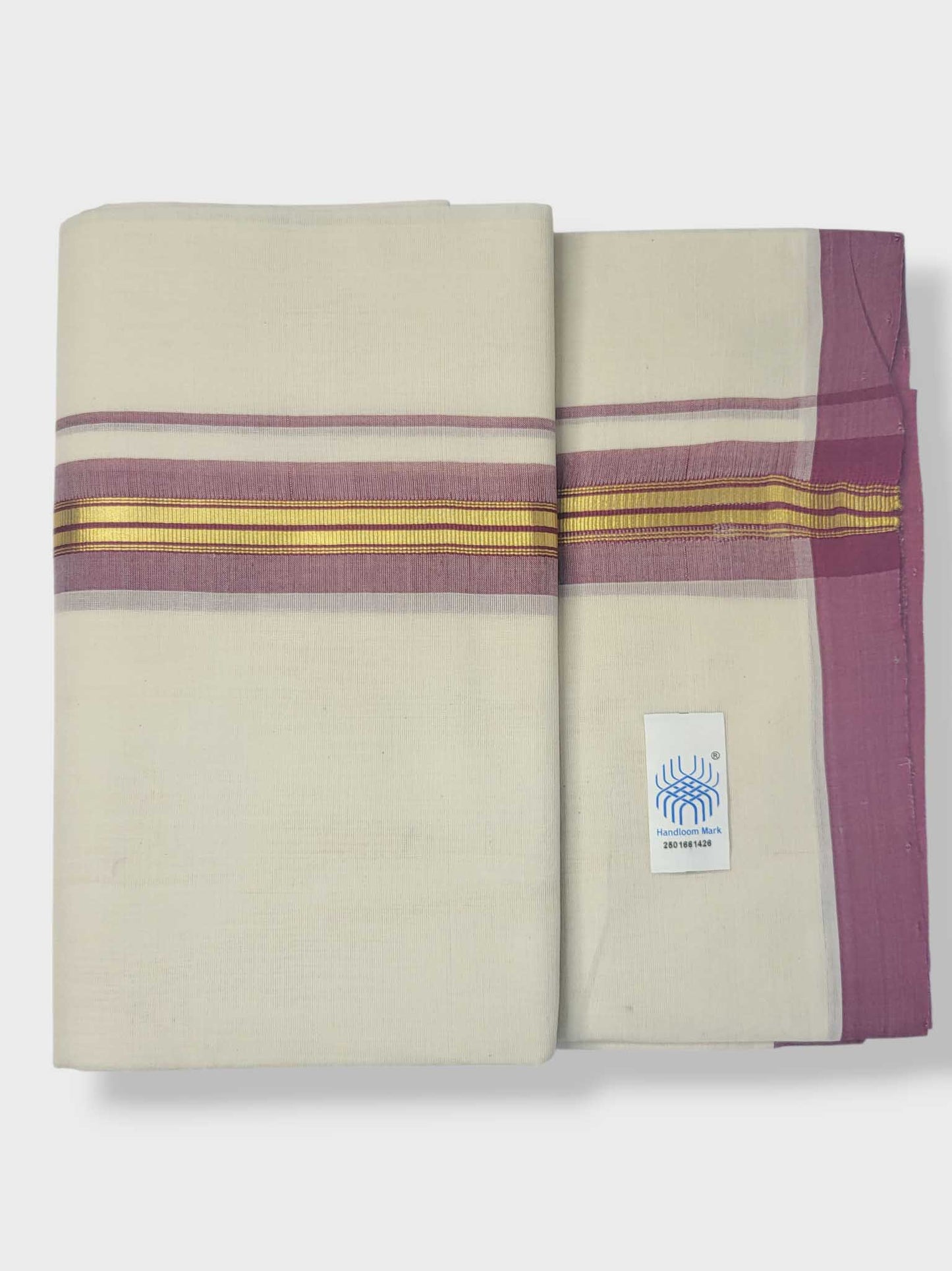 Kerala Balaramapuram Pure Cotton Handloom Mundu/Dhoti
