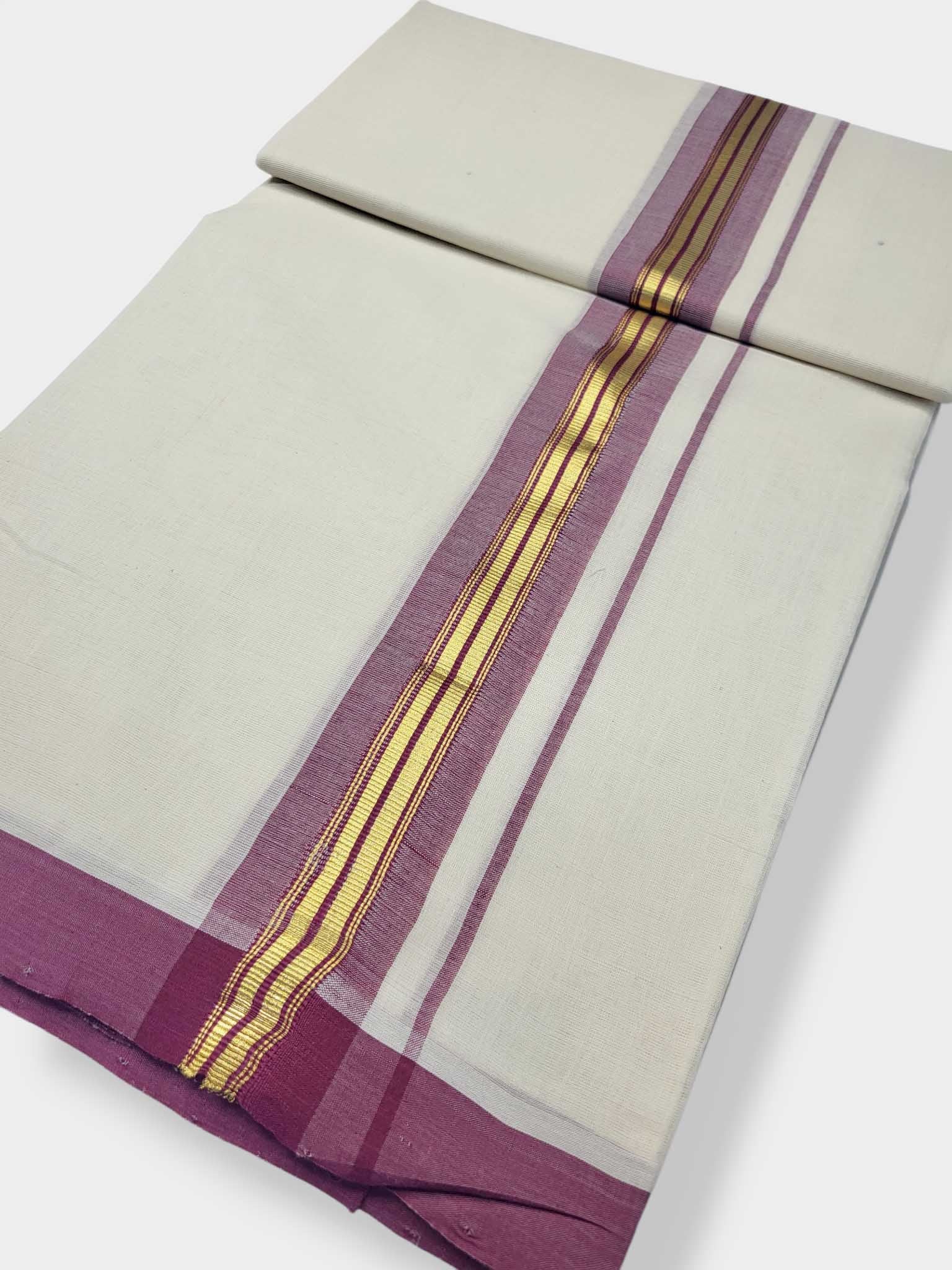 Kerala Balaramapuram Pure Cotton Handloom Mundu/Dhoti