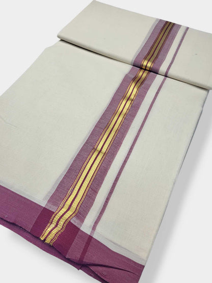 Kerala Balaramapuram Pure Cotton Handloom Mundu/Dhoti
