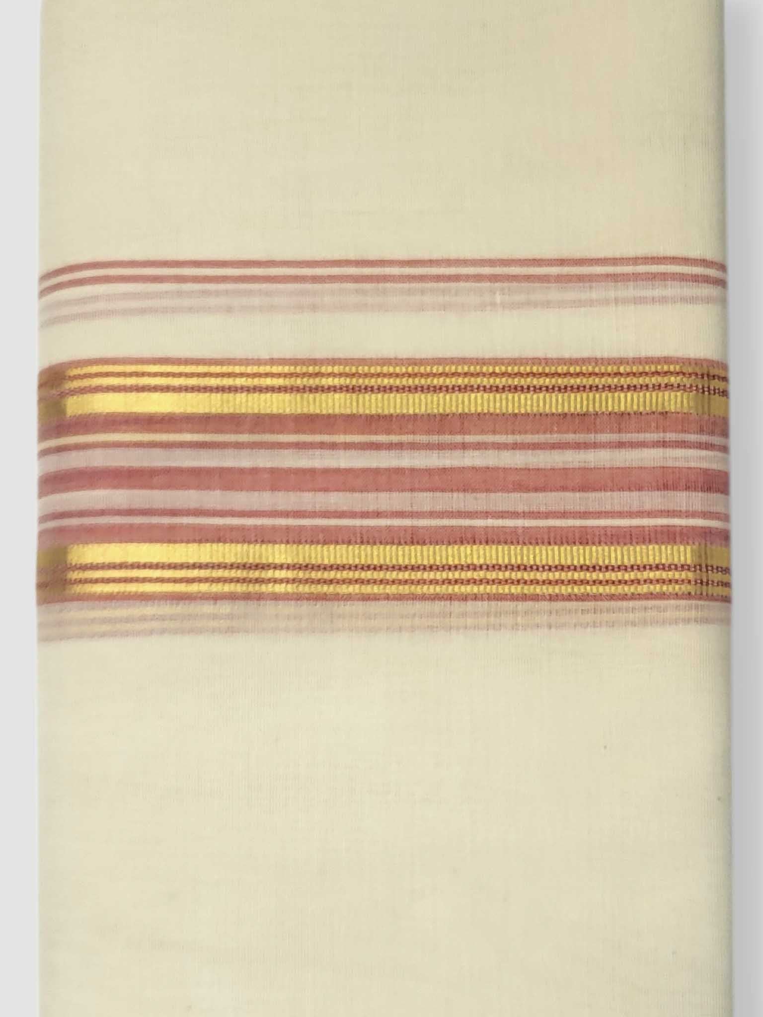 Kerala Balaramapuram Pure Cotton Handloom Mundu/Dhoti