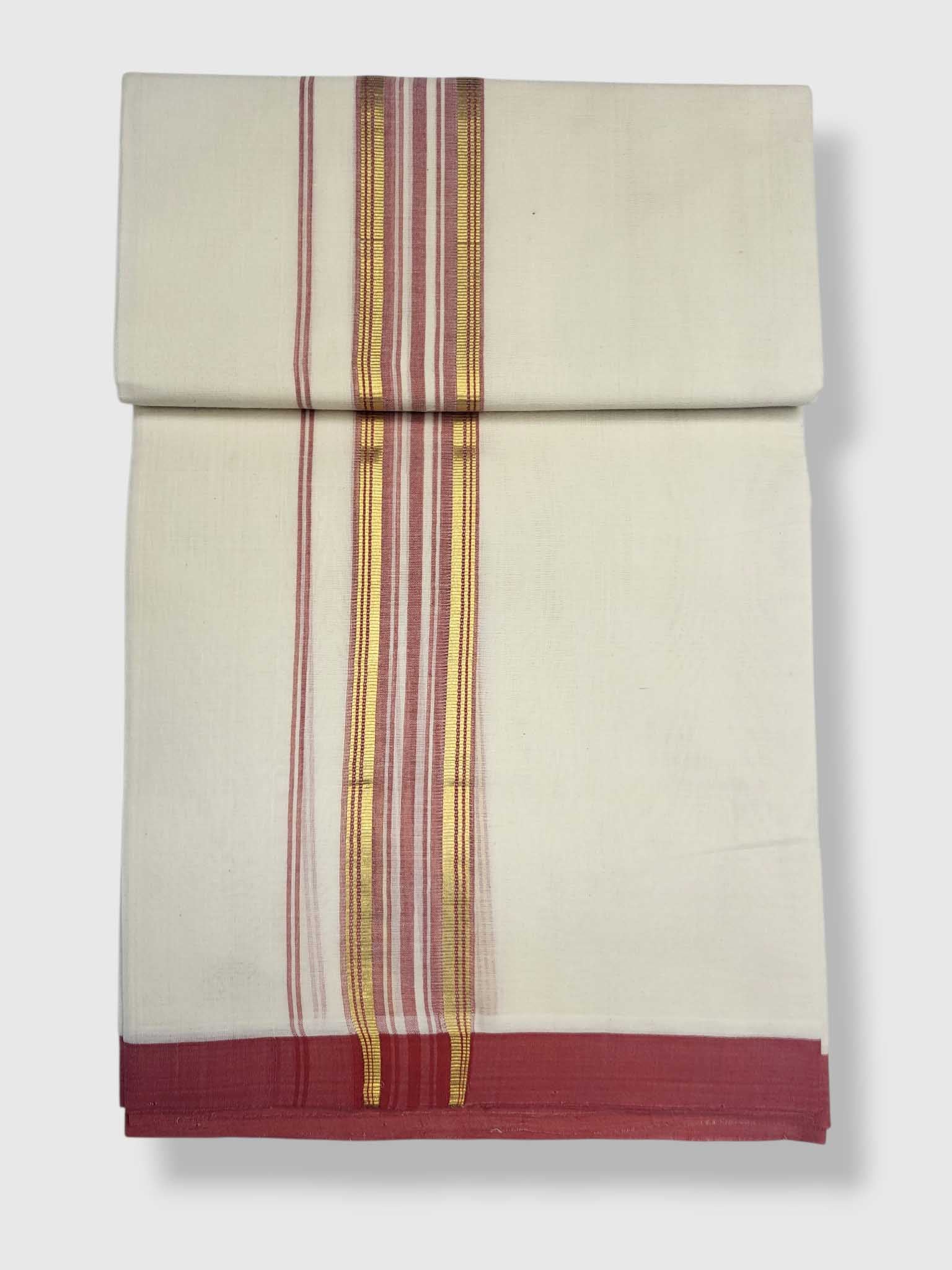 Kerala Balaramapuram Pure Cotton Handloom Mundu/Dhoti