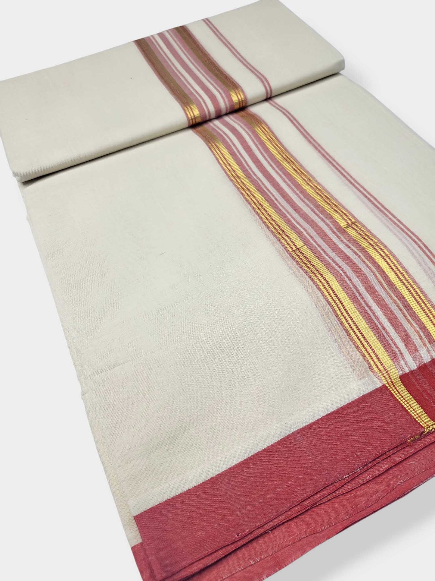 Kerala Balaramapuram Pure Cotton Handloom Mundu/Dhoti