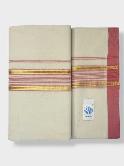 Kerala Balaramapuram Pure Cotton Handloom Mundu/Dhoti