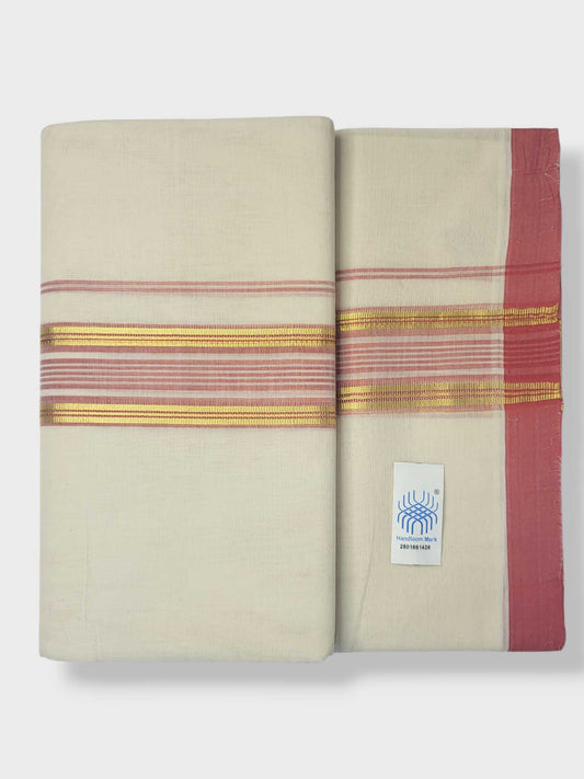 Kerala Balaramapuram Pure Cotton Handloom Mundu/Dhoti