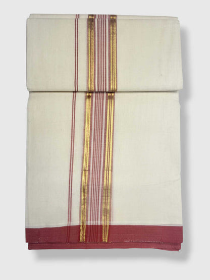 Kerala Balaramapuram Pure Cotton Handloom Mundu/Dhoti