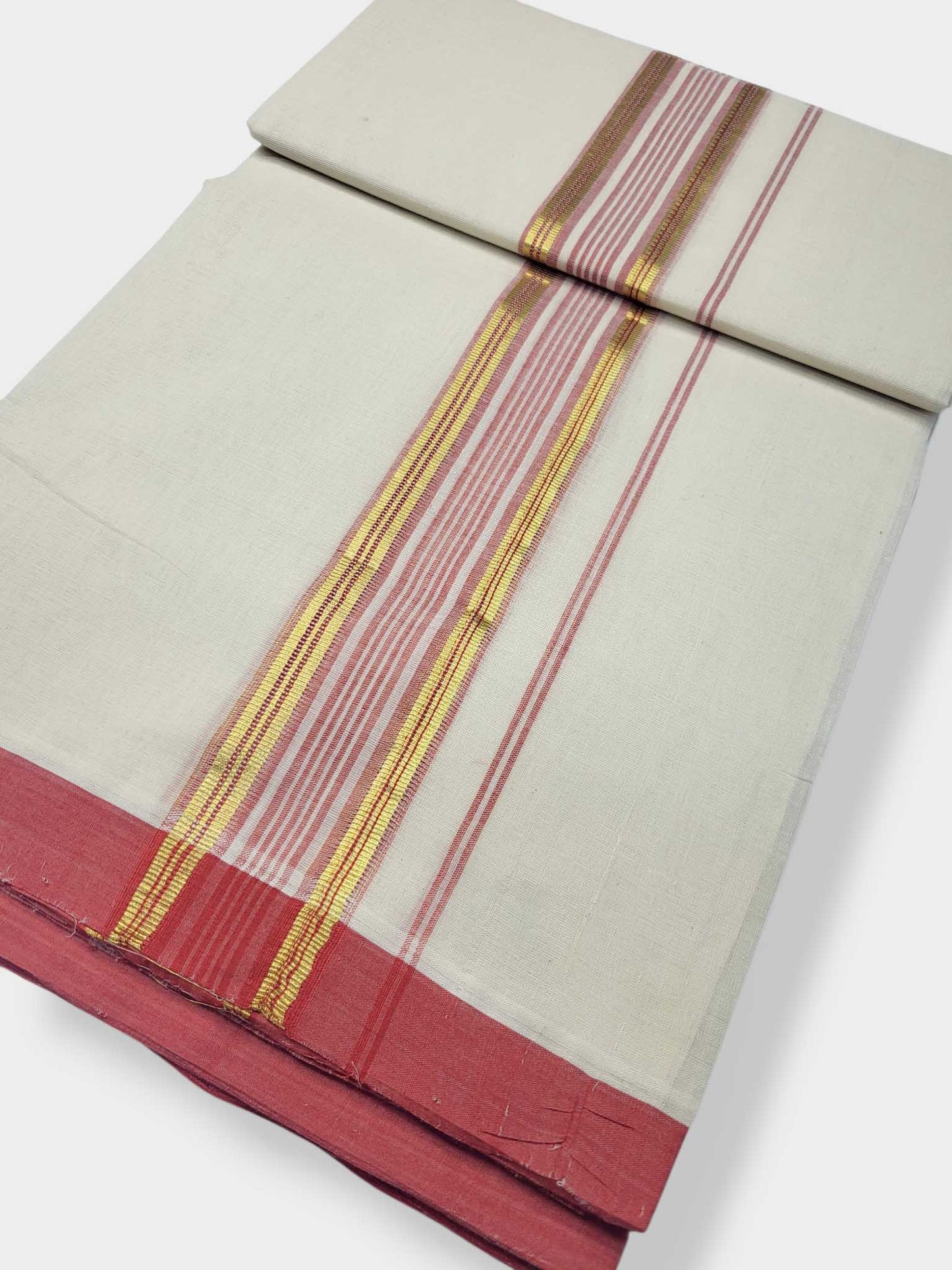 Kerala Balaramapuram Pure Cotton Handloom Mundu/Dhoti