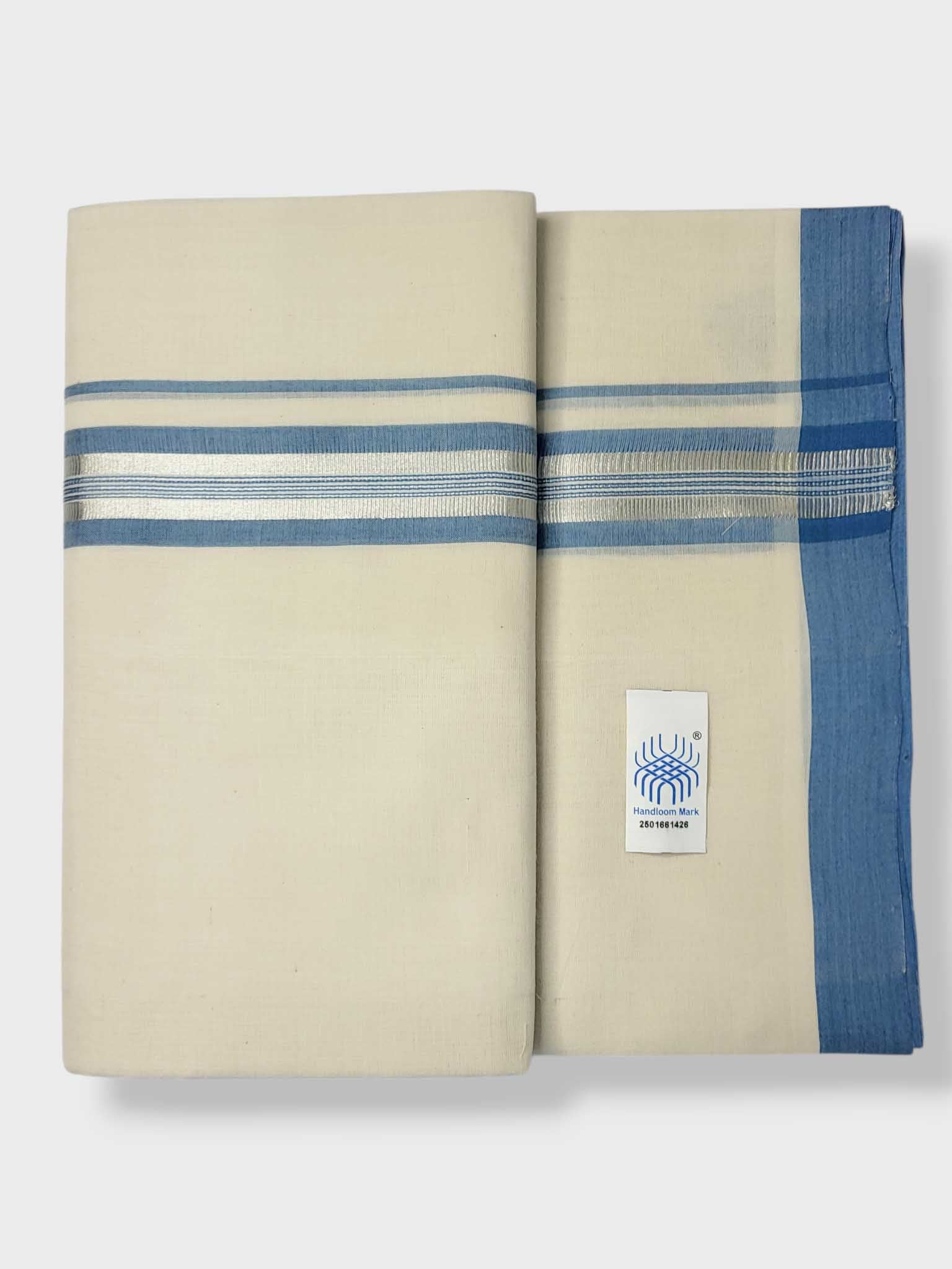 Kerala Balaramapuram Pure Cotton Handloom Mundu/Dhoti