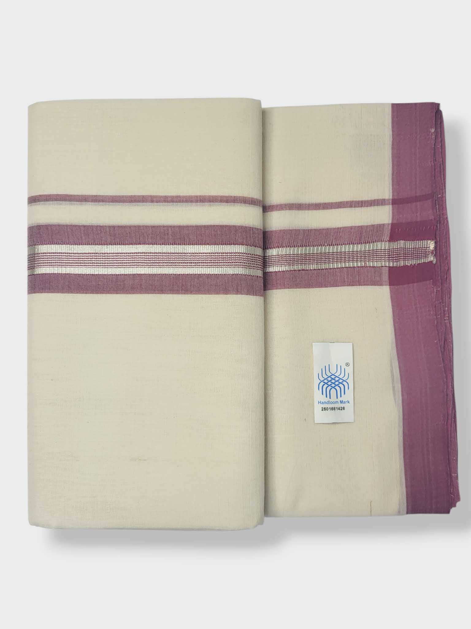 Kerala Balaramapuram Pure Cotton Handloom Mundu/Dhoti