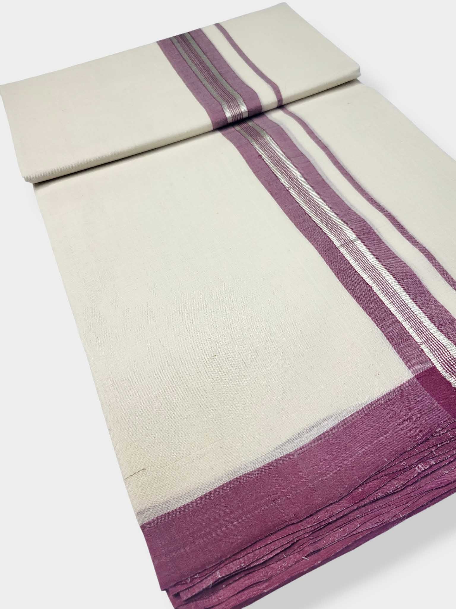 Kerala Balaramapuram Pure Cotton Handloom Mundu/Dhoti