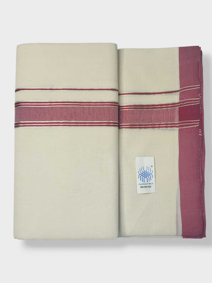 Kerala Balaramapuram Pure Cotton Handloom Mundu/Dhoti