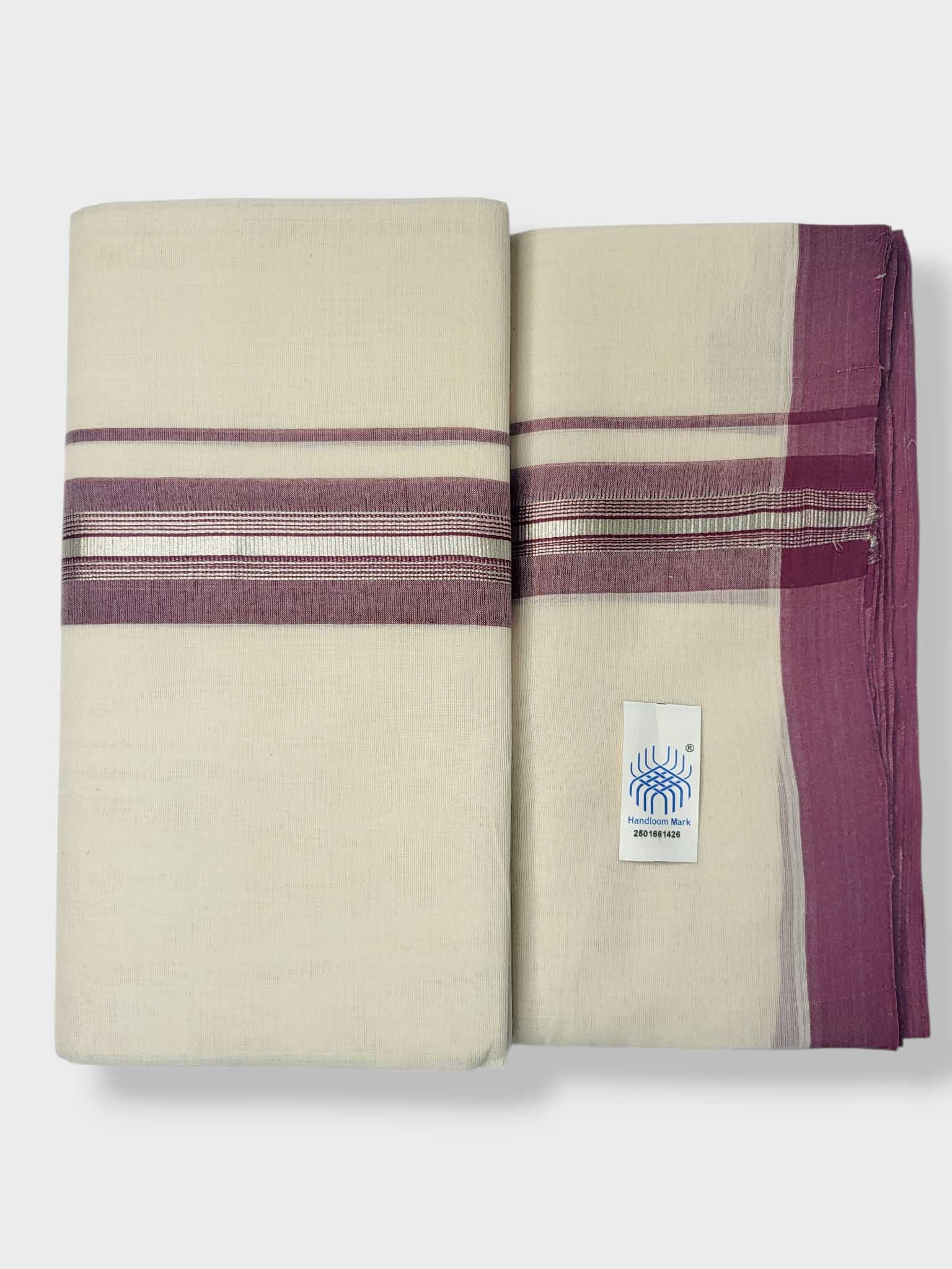Kerala Balaramapuram Pure Cotton Handloom Mundu/Dhoti