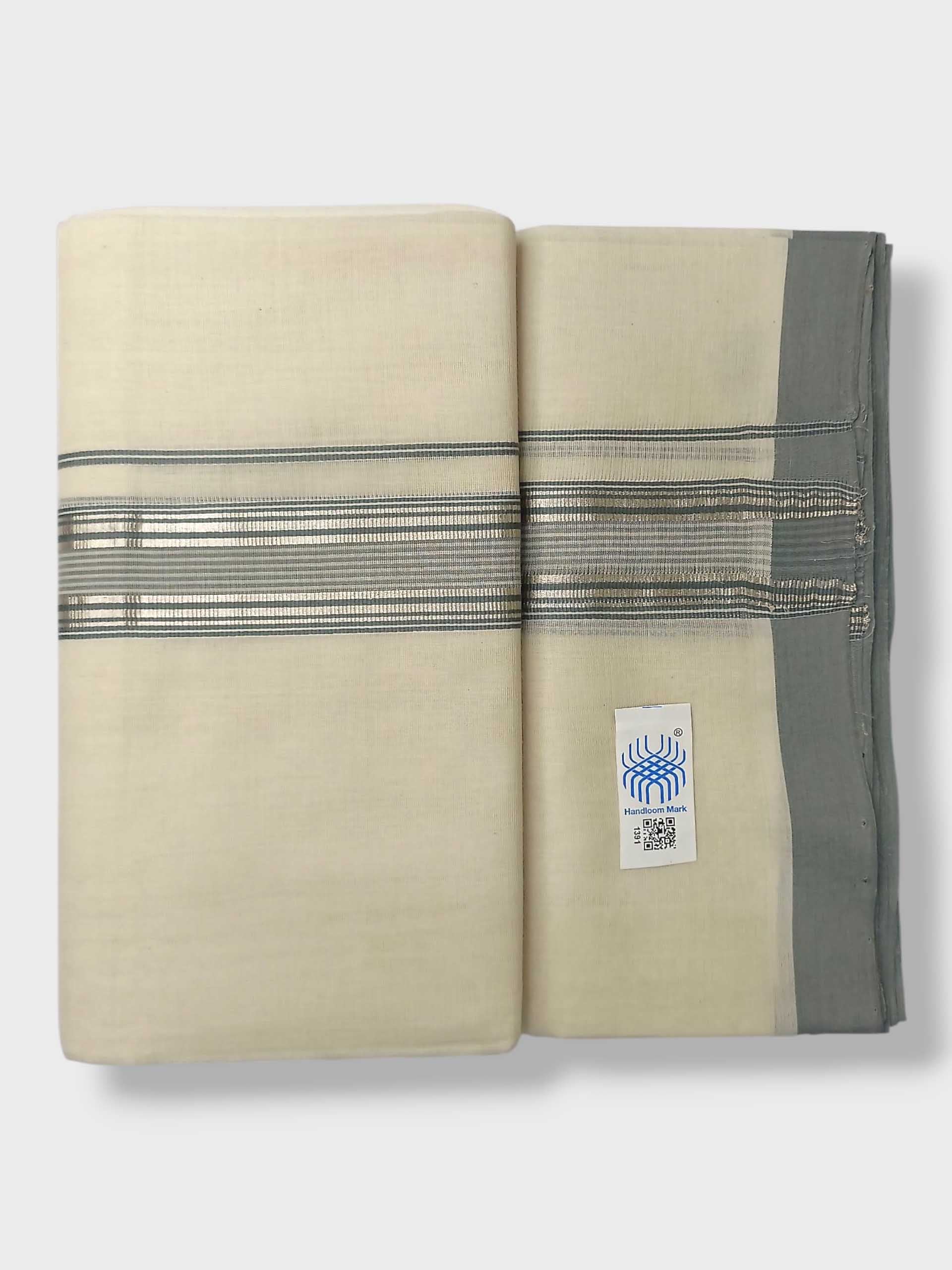 Kerala Balaramapuram Pure Cotton Handloom Mundu/Dhoti