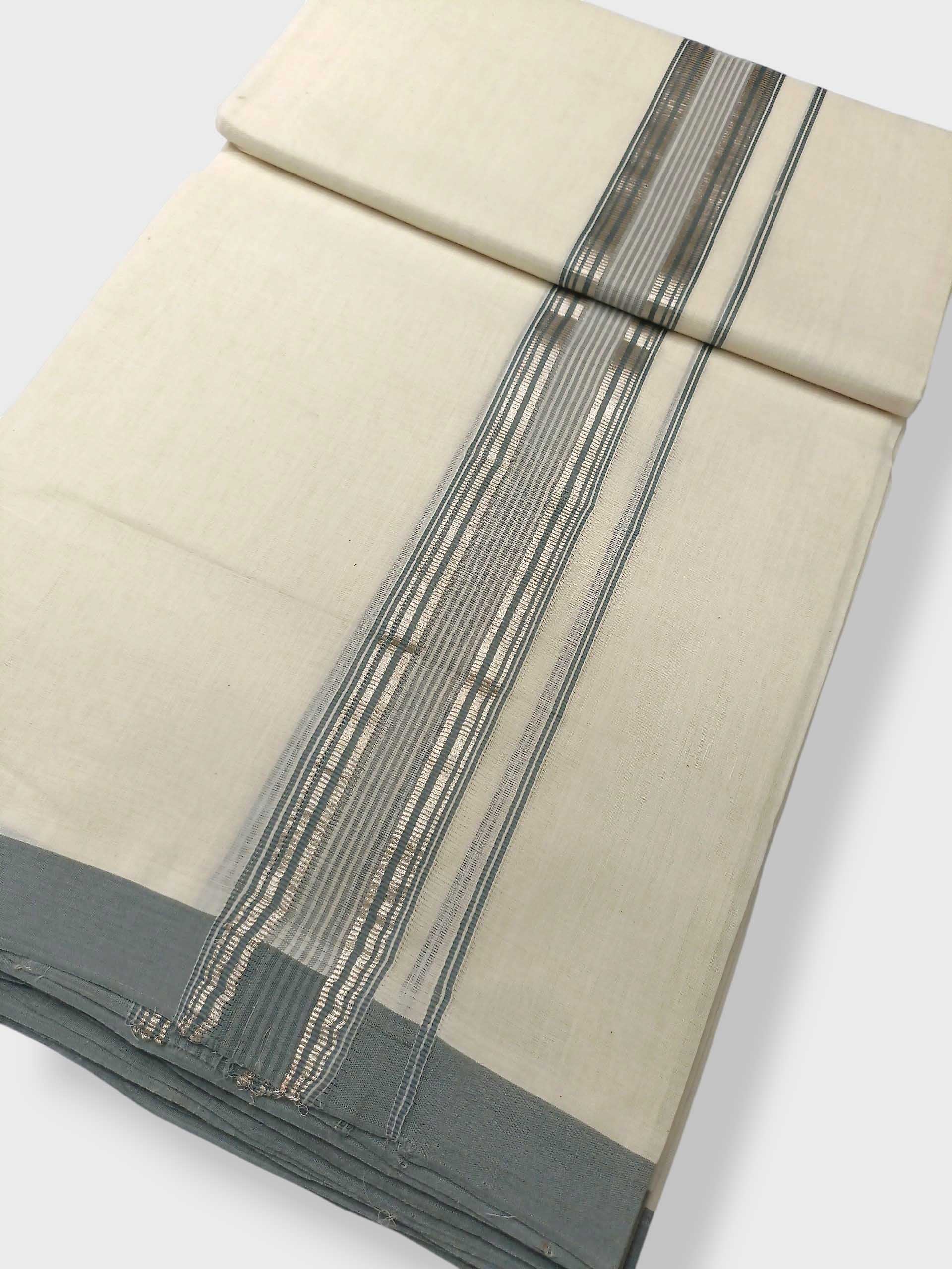Kerala Balaramapuram Pure Cotton Handloom Mundu/Dhoti