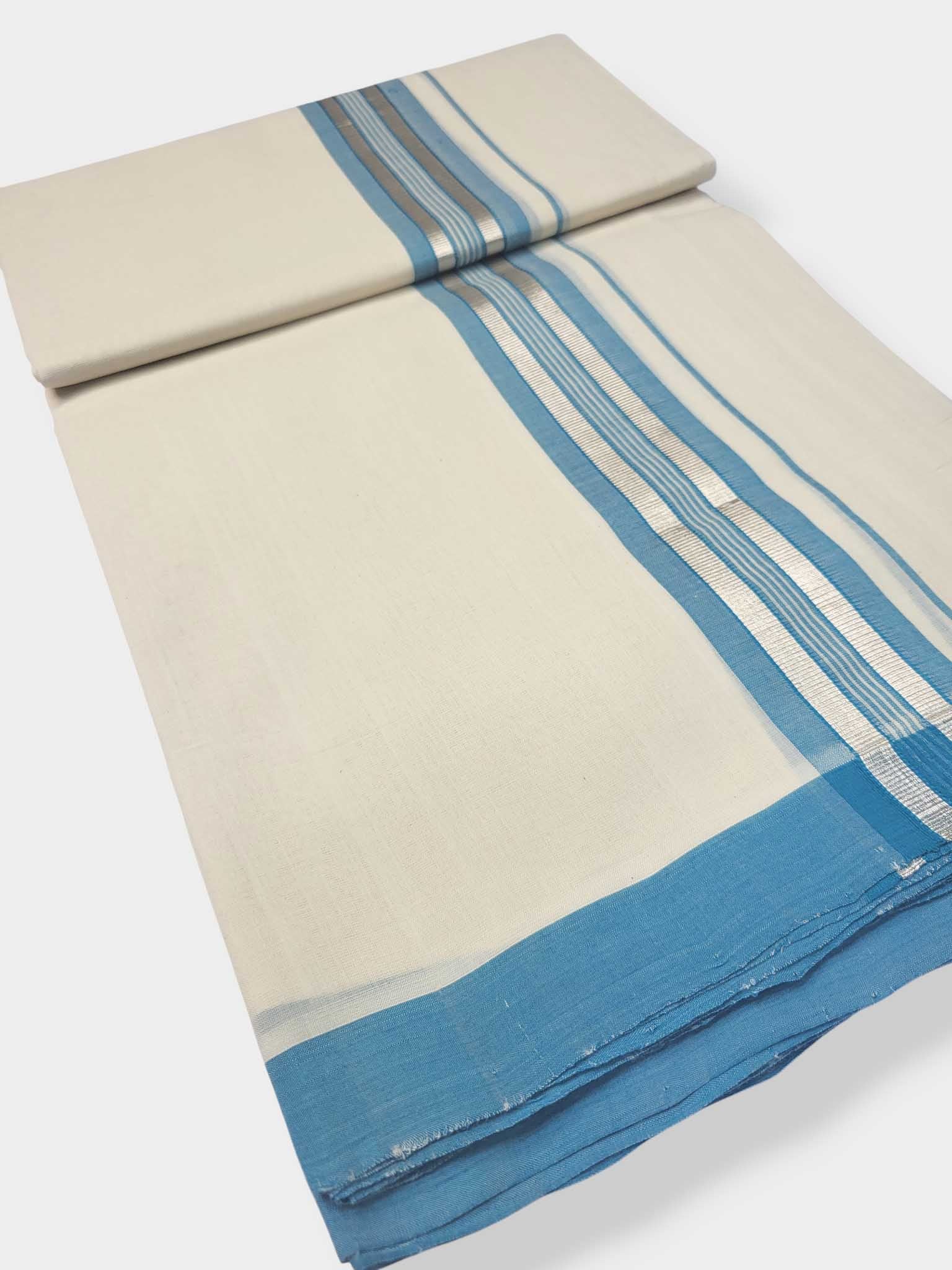 Kerala Balaramapuram Pure Cotton Handloom Mundu/Dhoti