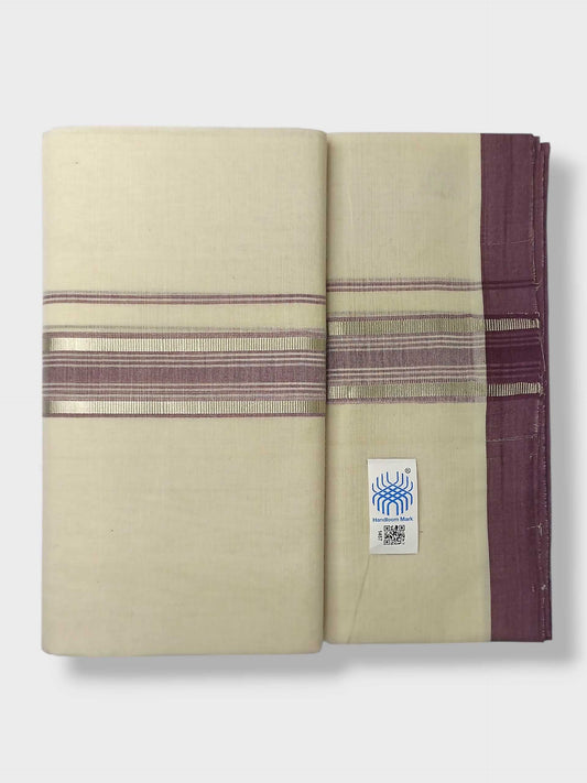 Kerala Balaramapuram Pure Cotton Handloom Mundu/Dhoti