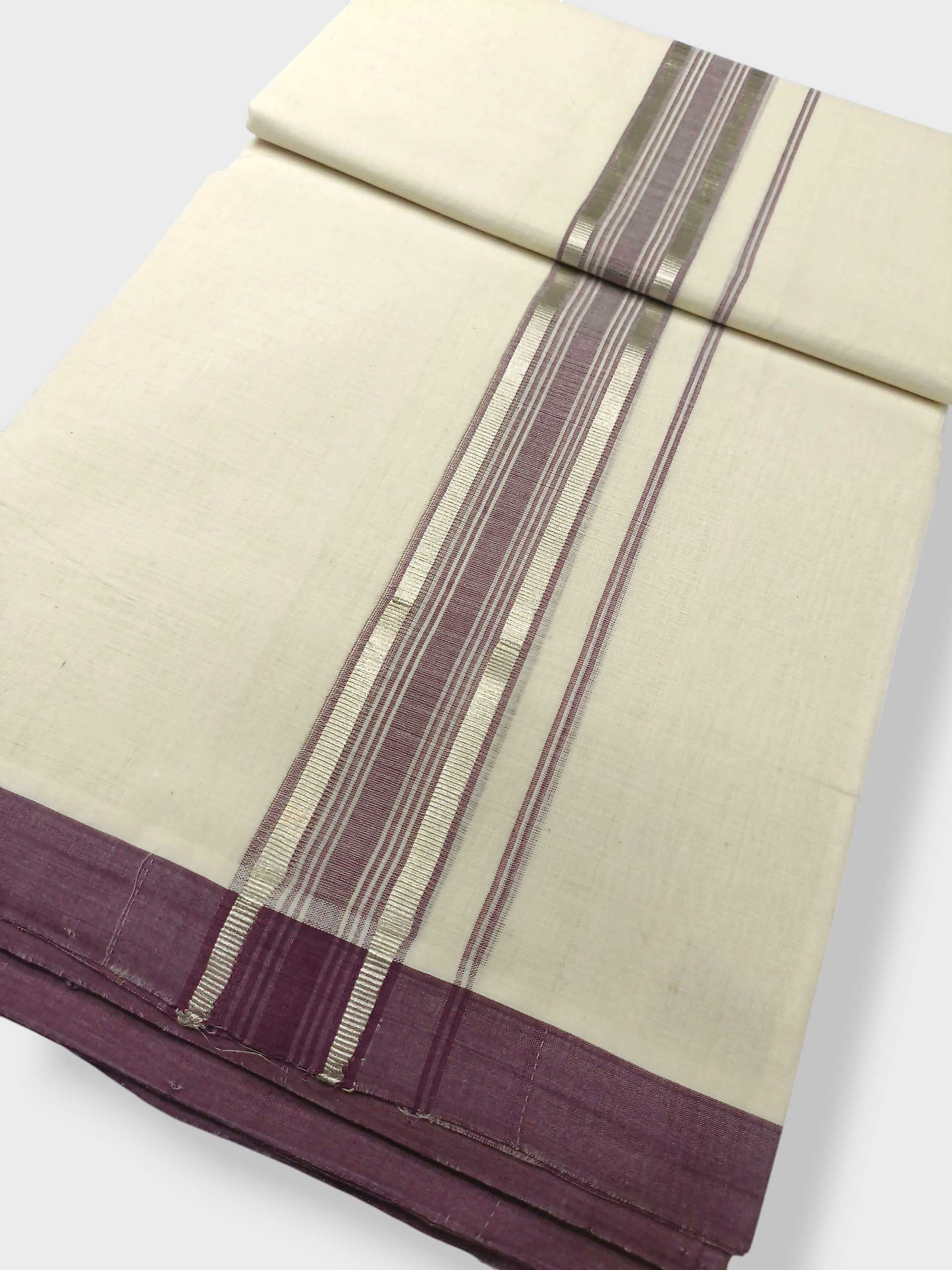 Kerala Balaramapuram Pure Cotton Handloom Mundu/Dhoti