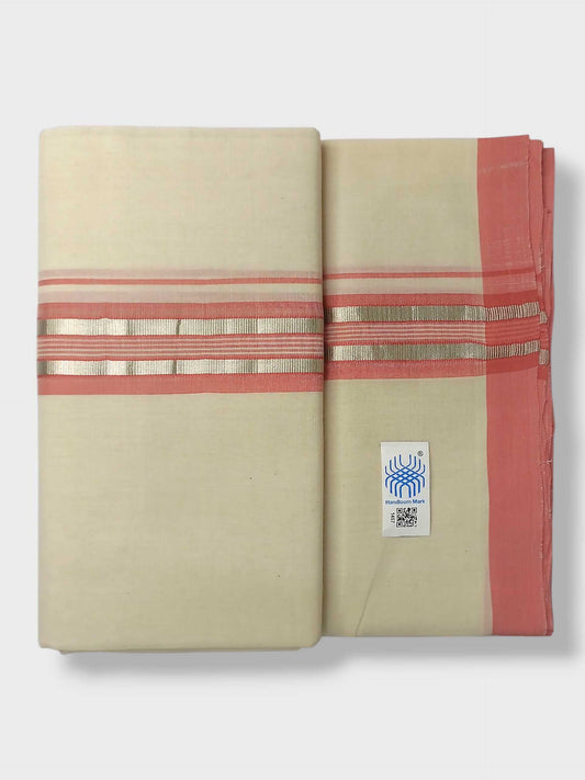 Kerala Balaramapuram Pure Cotton Handloom Mundu/Dhoti