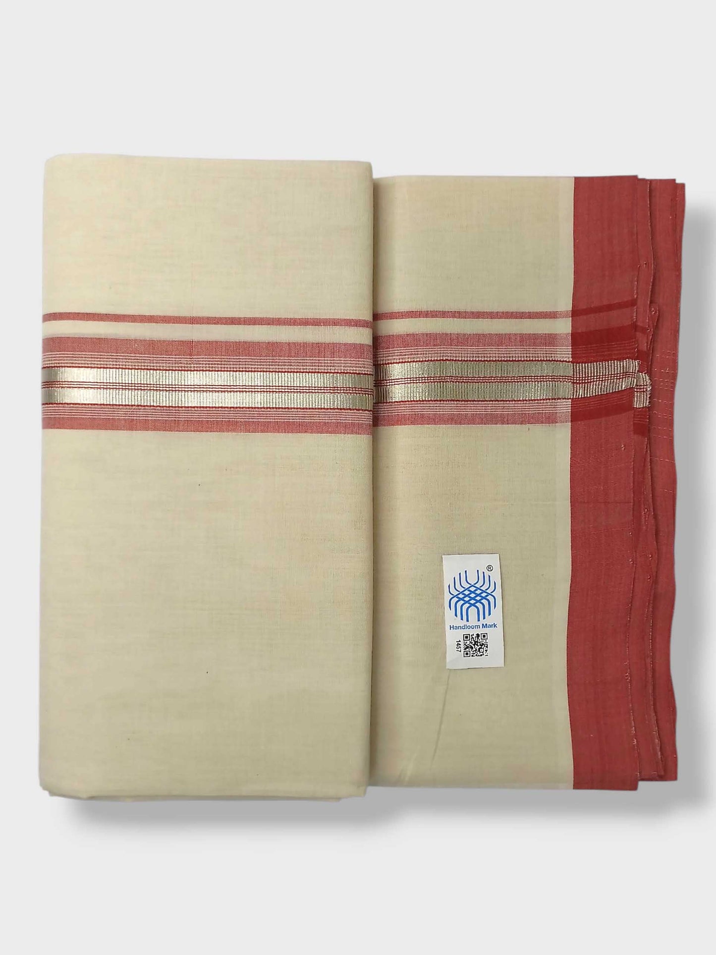 Kerala Balaramapuram Pure Cotton Handloom Mundu/Dhoti