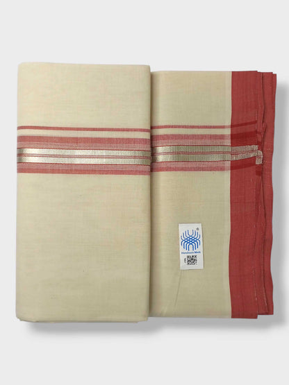Kerala Balaramapuram Pure Cotton Handloom Mundu/Dhoti