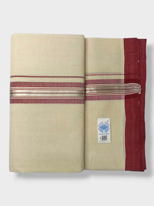 Kerala Balaramapuram Pure Cotton Handloom Mundu/Dhoti