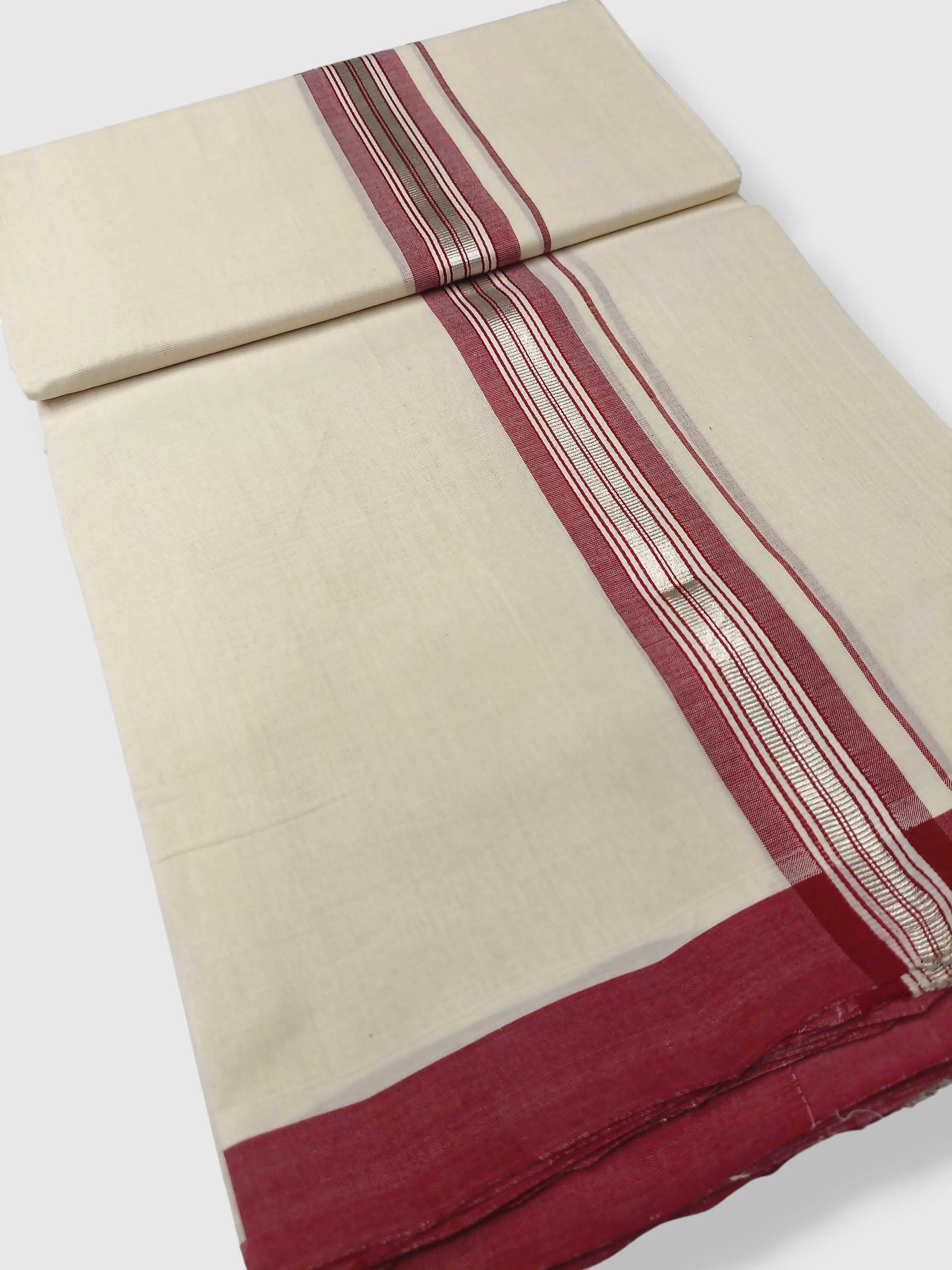 Kerala Balaramapuram Pure Cotton Handloom Mundu/Dhoti