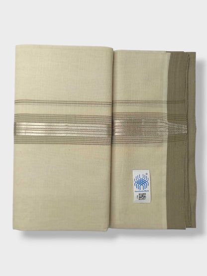 Kerala Balaramapuram Pure Cotton Handloom Mundu/Dhoti