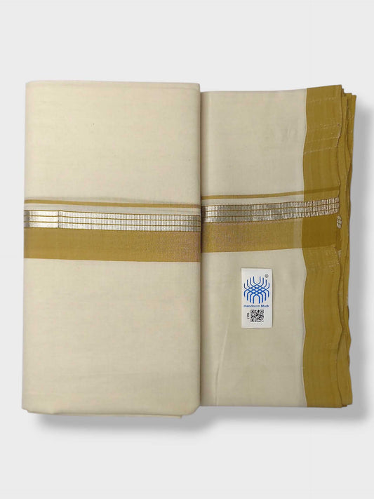 Kerala Balaramapuram Pure Cotton Handloom Mundu/Dhoti